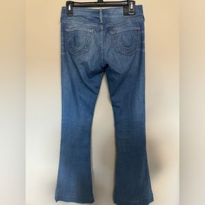True Religion Y2K Low Rise Flare Blue Jeans Size 25